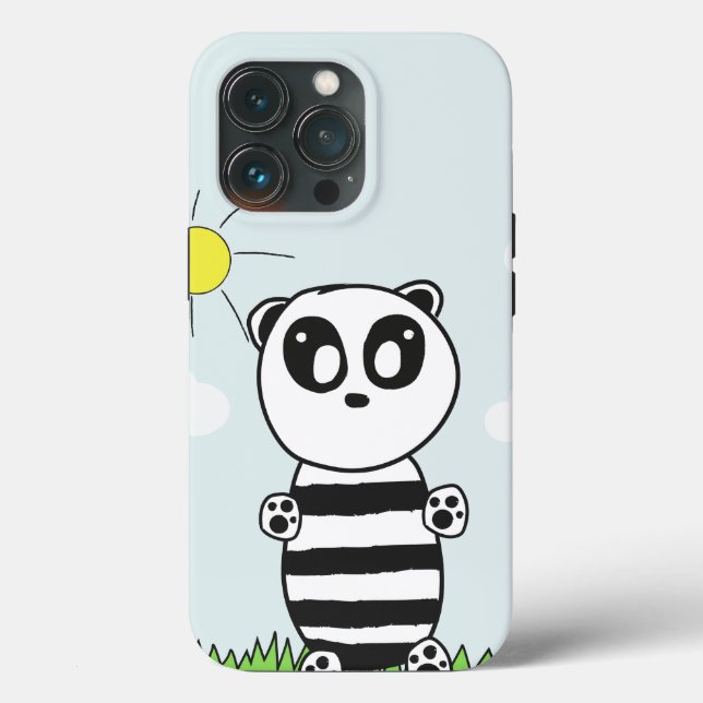 Funda De Case-Mate Para iPhone Ilustración de Panda Adorable (Reverso )