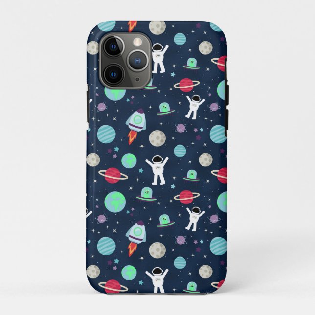 Funda De Case-Mate Para iPhone Ilustracion de patrón de espacio (Reverso)