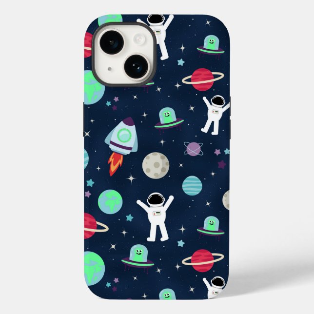 Funda De Case-Mate Para iPhone Ilustracion de patrón de espacio (Reverso )