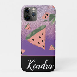 Funda Para iPhone 11 Pro Ilustración de patrón de sandía de verano con dest