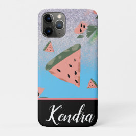 Funda Para iPhone 11 Pro Ilustración de patrón de sandía de verano con dest