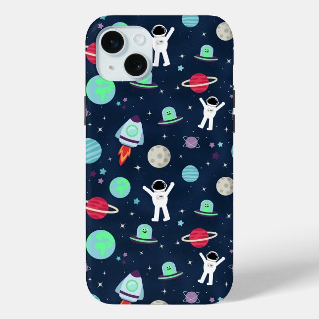 Funda De Case-Mate Para iPhone Ilustración de patrón espacial (Reverso )