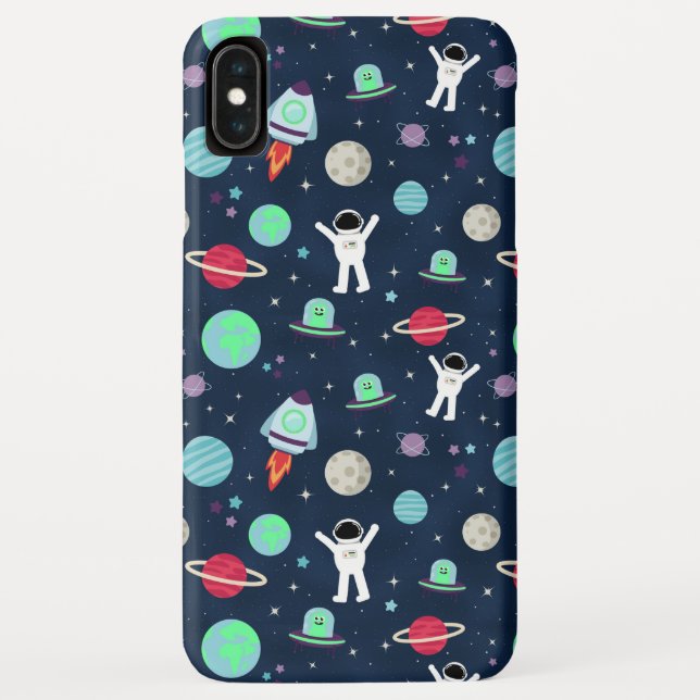 Funda De Case-Mate Para iPhone Ilustración de patrón espacial (Reverso)