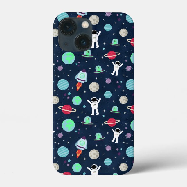 Funda De Case-Mate Para iPhone Ilustración de patrón espacial (Reverso )