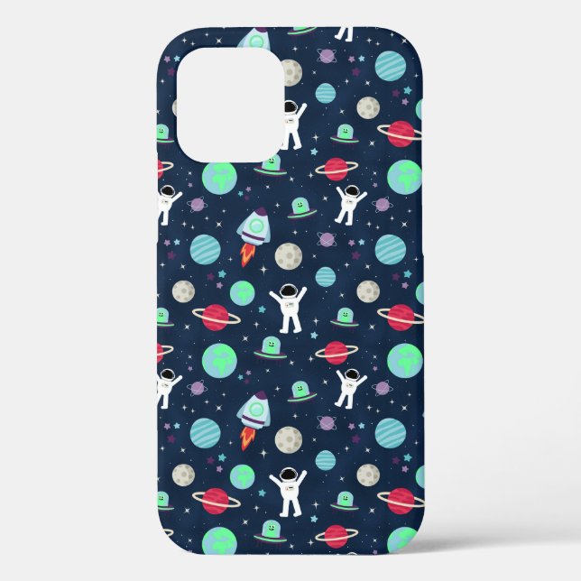 Funda De Case-Mate Para iPhone Ilustración de patrón espacial (Reverso )
