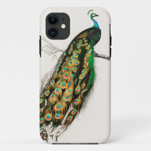 Funda Para iPhone 11 Ilustración de pavo real Arte impreso vintage