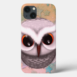 Funda Para iPhone 13 Ilustración de pequeño búho cornudo gruñón