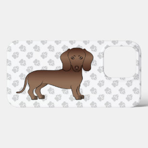 Funda Para iPhone 13 Pro Ilustración de perro Dachshund marrón de pelo liso