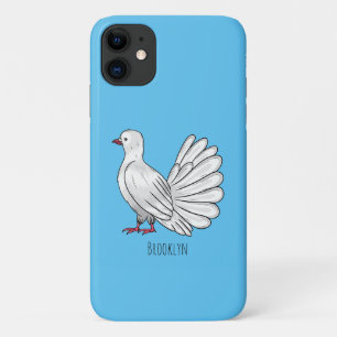 Funda Para iPhone 11 Ilustracion de personalizado de ave de paloma silv