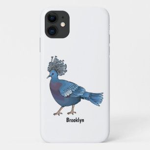 Funda Para iPhone 11 Ilustracion de personalizado de ave de pichón coro
