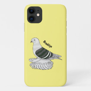 Funda Para iPhone 11 Ilustracion de personalizado de ave de pichón Escu