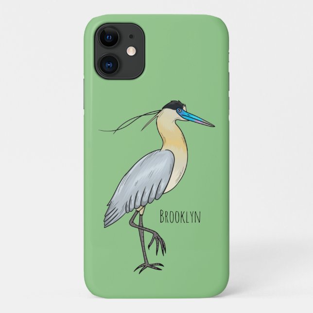 Funda De Case-Mate Para iPhone Ilustracion de personalizado de aves de garza (Reverso)