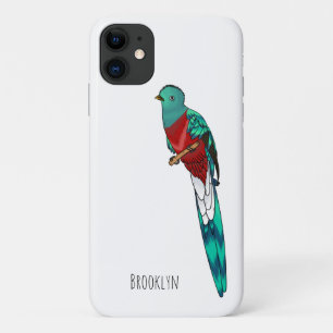Funda Para iPhone 11 Ilustracion de personalizado de aves quetzales res