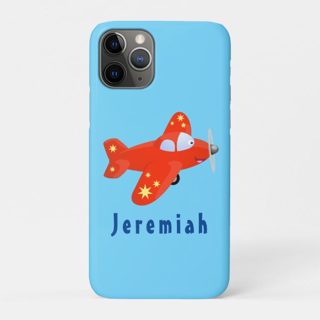 Funda De Case-Mate Para iPhone Ilustracion de personalizado de avión rojo con vue (Reverso)