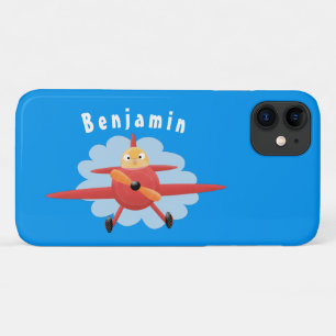Funda Para iPhone 11 Ilustracion de personalizado de avión rojo que vue