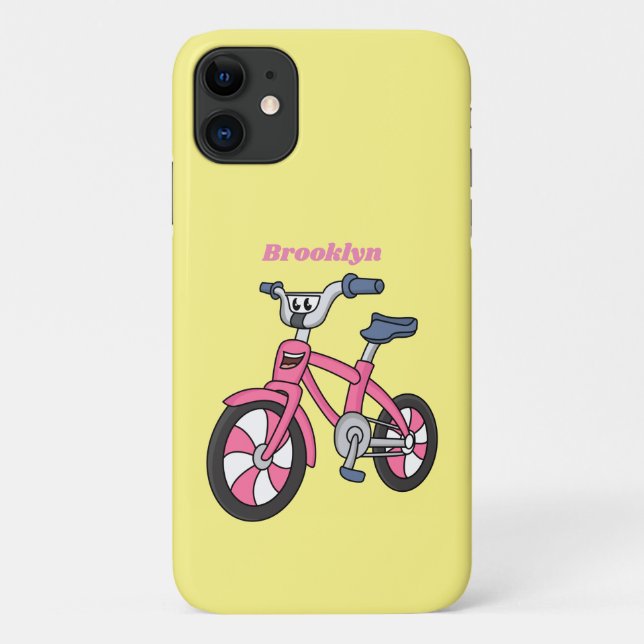 Funda De Case-Mate Para iPhone Ilustracion de personalizado de bicicleta de niños (Reverso)