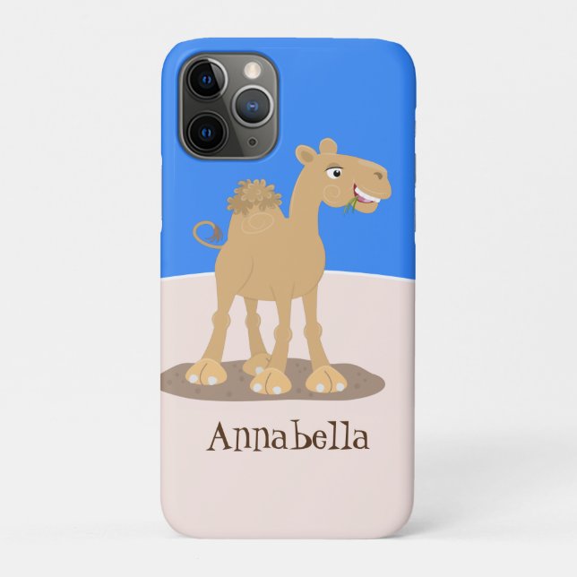 Funda De Case-Mate Para iPhone Ilustracion de personalizado de camello alegre y s (Reverso)