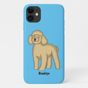 Funda Para iPhone 11 Ilustracion de personalizado de caniche marrón fel