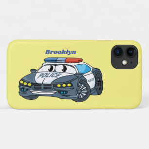 Funda Para iPhone 11 Ilustracion de personalizado de coche de policía f