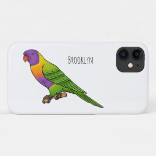 Funda Para iPhone 11 Ilustracion de personalizado de cocodrilo arcoiris