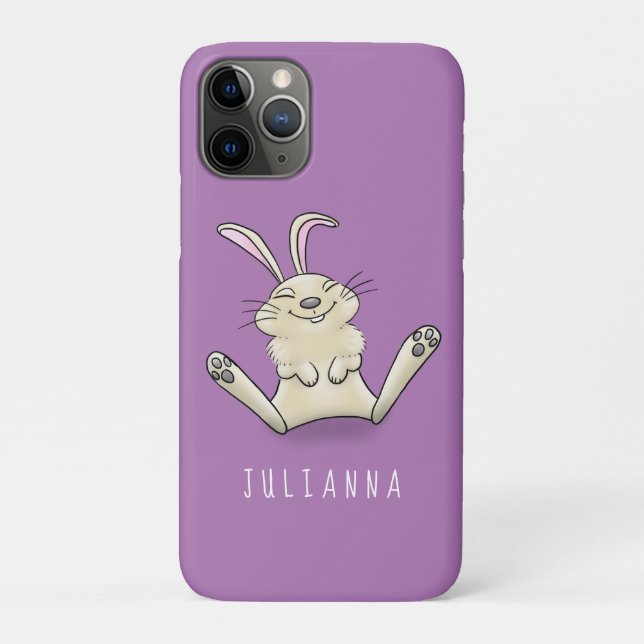 Funda De Case-Mate Para iPhone Ilustracion de personalizado de conejo de conejo d (Reverso)