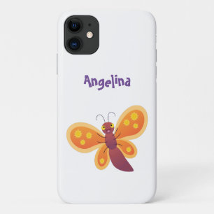 Funda Para iPhone 11 Ilustracion de personalizado de mariposa naranja f