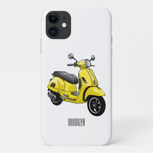 Funda De Case-Mate Para iPhone Ilustracion de personalizado de motocicleta con ci (Reverso)