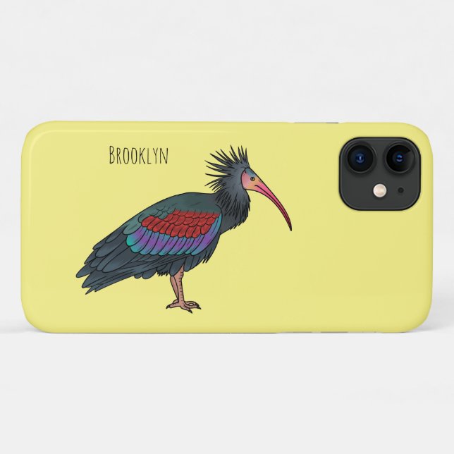Funda De Case-Mate Para iPhone Ilustracion de personalizado de pájaros ibis de ca (Reverso (horizontal))