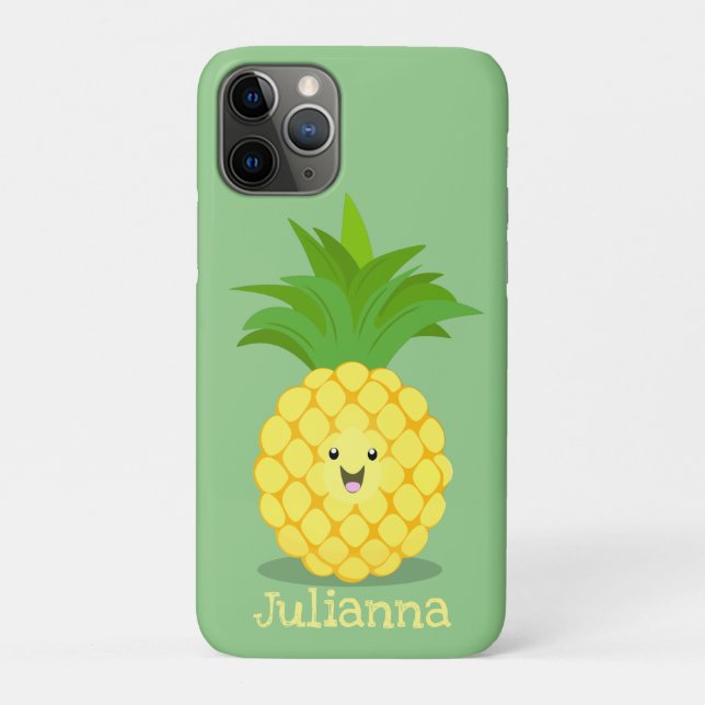 Funda De Case-Mate Para iPhone Ilustracion de personalizado de piña cuta (Reverso)