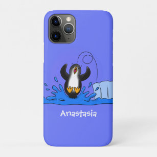 Funda Para iPhone 11 Pro Ilustracion de personalizado de pingüino puenteado