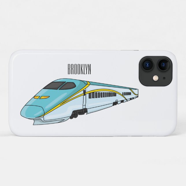 Funda De Case-Mate Para iPhone Ilustracion de personalizado de trenes de alta vel (Reverso (horizontal))