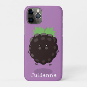 Funda Para iPhone 11 Pro Ilustracion de personalizado morado de moras alegr