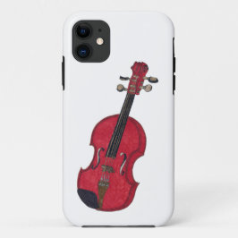 Funda Para iPhone 11 Ilustracion de regalo de moda dibujar violín rojo 