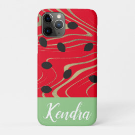 Funda Para iPhone 11 Pro Ilustración de remolino de oro de semilla de sandí