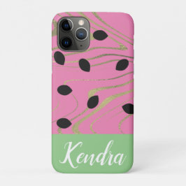 Funda Para iPhone 11 Pro Ilustración de remolino dorado de semilla de sandí