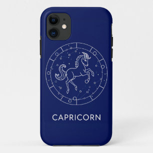 Funda Para iPhone 11 Ilustracion de Rótulo Zodiac de Capricornio