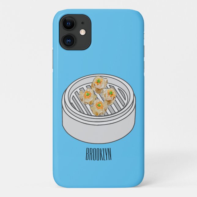 Funda De Case-Mate Para iPhone Ilustracion de Shumai dim sum personalizado (Reverso)