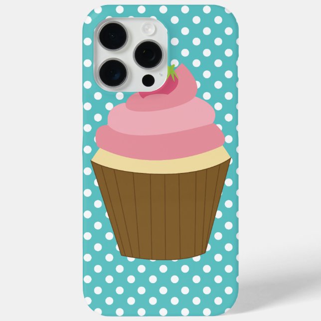 Funda De Case-Mate Para iPhone Ilustracion de tarta de fresa rosa (Reverso )
