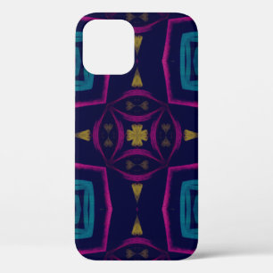 Funda Para iPhone 12 Ilustracion De Tejas Coloridas. Orna geométrica de