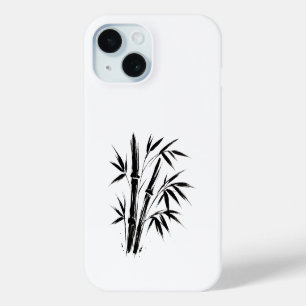 Funda Para iPhone 15 Ilustracion de tinta de bambú - Diseño de Zen en