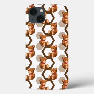 Funda Para iPhone 13 ilustracion de un conjunto de osito de peluche sob