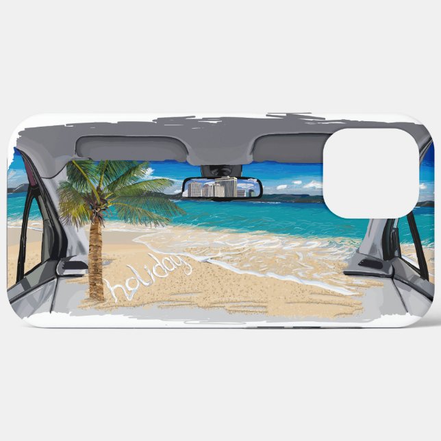 Funda De Case-Mate Para iPhone ilustración de vacaciones (Reverso (Horizontal))