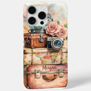 Funda Para iPhone 15 Pro Max Ilustracion de viaje de vintage personalizado