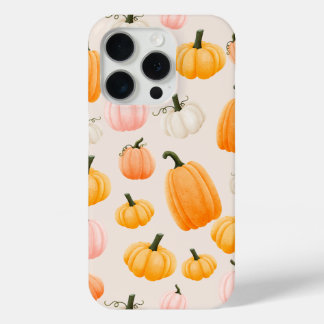 Funda Para iPhone 15 Pro Ilustracion del patrón de calabaza otoñal de Paste