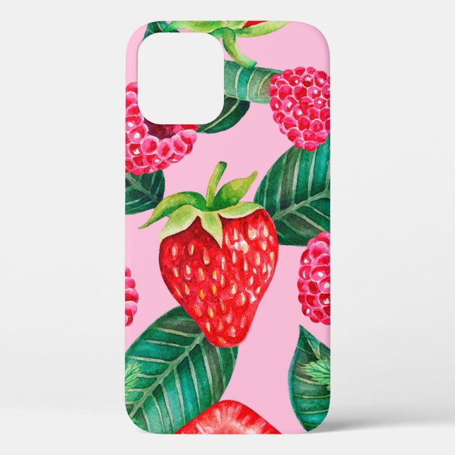 Funda De Case-Mate Para iPhone Ilustracion del patrón dibujado a mano de acuarela (Reverso )