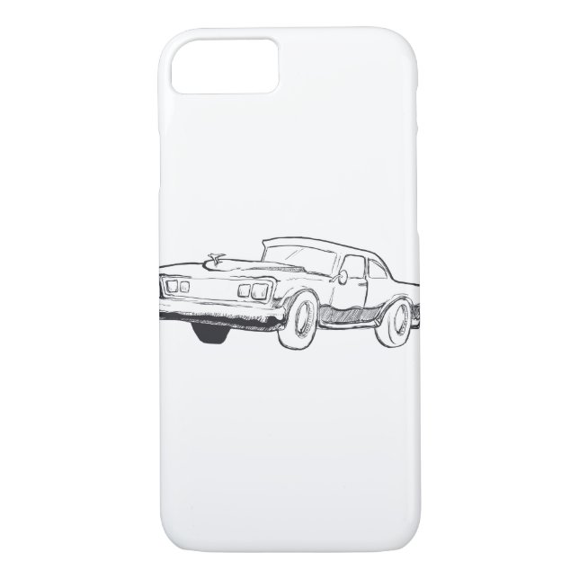 Funda De Case-Mate Para iPhone ilustracion del vehículo (Reverso)