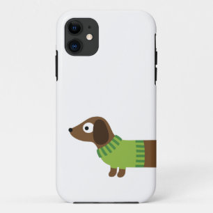 Funda Para iPhone 11 Ilustracion diachshund largo