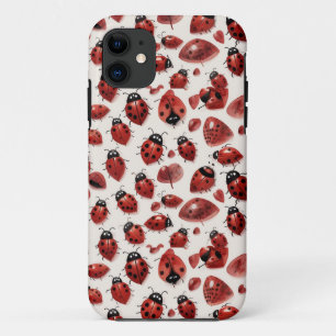 Funda Para iPhone 11 Ilustracion dibujado a mano por Cute Ladybug Heart