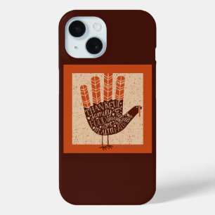 Funda Para iPhone 15 Ilustración divertida de pavo de Acción de Gracias