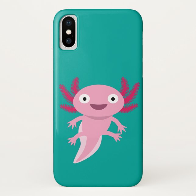 Funda De Case-Mate Para iPhone Ilustracion divertido Axolotl (Reverso)